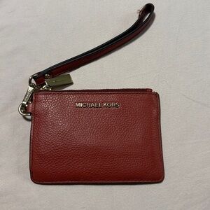 Michael Kors Red Leather Wristlet